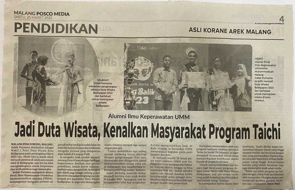 Jadi Duta Wisata, Kenalkan Masyarakat Program Taichi - Malang Posco ...